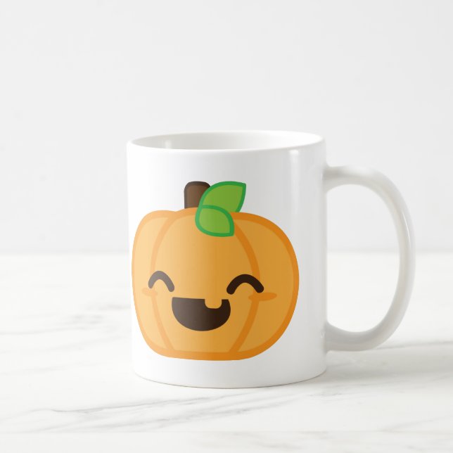 Taza De Café Kawaii Jack O Lantern Pumpkin Mug (Derecha)