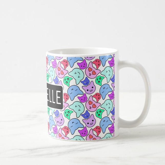 Taza De Café Kawaii Kitty personalizado (Derecha)