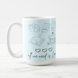 Taza De Café kawaii lindo amor