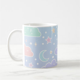 Taza De Café Kawaii Moon & Stars Aesthetic Cup
