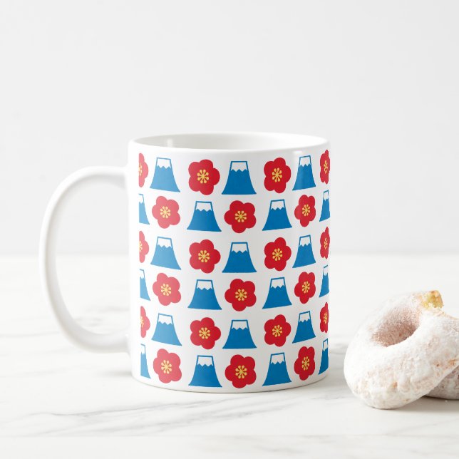 Taza De Café Kawaii Mt. Fuji Design (Con donut)