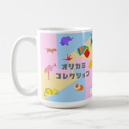 Taza De Café KAWAII Origami Creatures & Katakana Typography