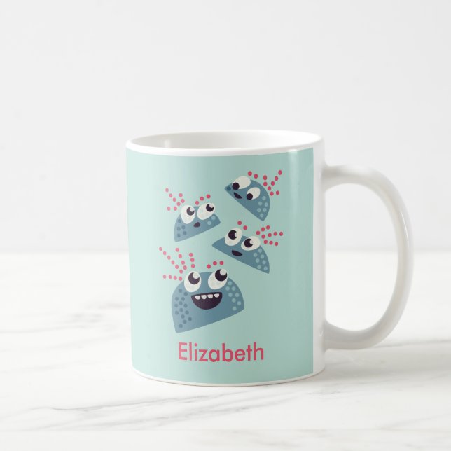 Taza De Café Kawaii personajes lindos nombre de niños (Derecha)