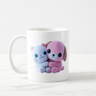 Taza De Café Kawaii Plush Teddy Abrazo Pastel