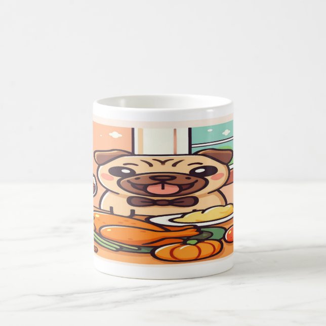 Taza De Café Kawaii Pugsgiving Mug – Feast Mode Activated! (Centro)