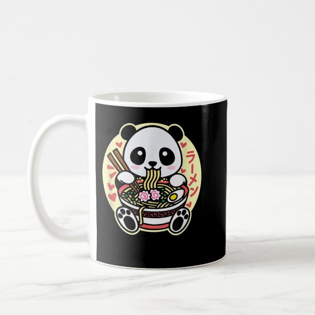 Taza De Café Kawaii Ramen Cute Anime Panda Fideos Japoneses Asi (Izquierda)