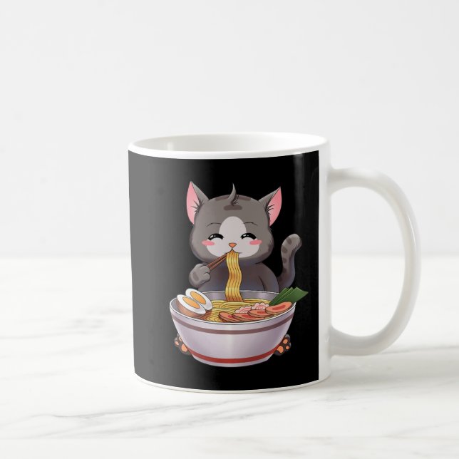 Taza De Café Kawaii Ramen Gato Anime Niño Regalo de Comida Japo (Derecha)
