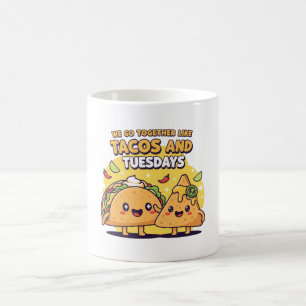 Taza De Café Kawaii Taco & Nacho Vamos Junto Como Tacos