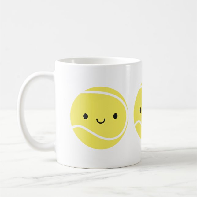 Taza De Café Kawaii Tennis Ball (Izquierda)