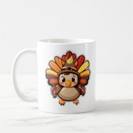 Taza De Café Kawaii Thanksending turkey