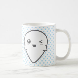 Taza De Café Kawaii Winking Ghost Mug