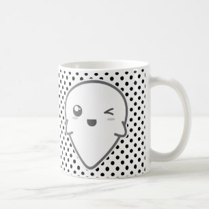 Taza De Café Kawaii Winking Ghost Mug