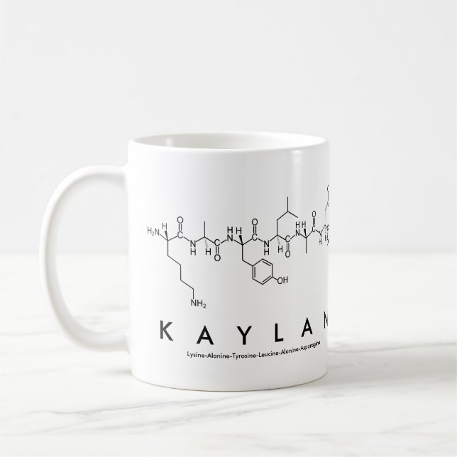 Taza De Café Kaylan peptide nombre mug (Izquierda)