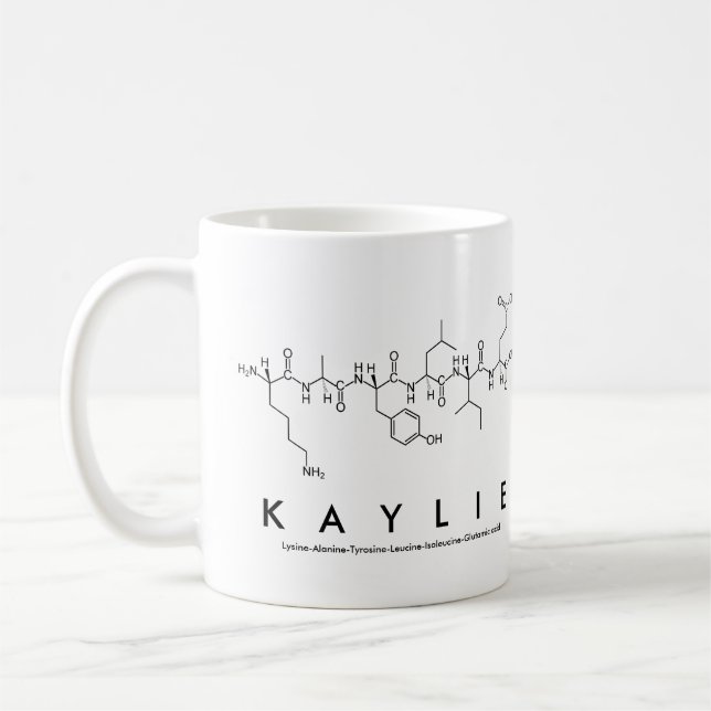 Taza De Café Kaylie peptide nombre mug (Izquierda)