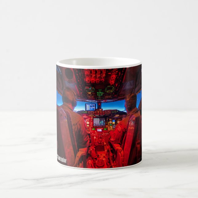 TAZA DE CAFÉ KC-135R ESTRATÁNKER COCKPIT (Centro)