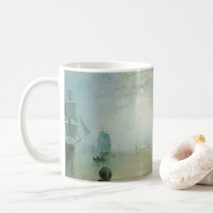 Taza De Café Keelmen Heaving Coals, luz de luna por Joseph Turn