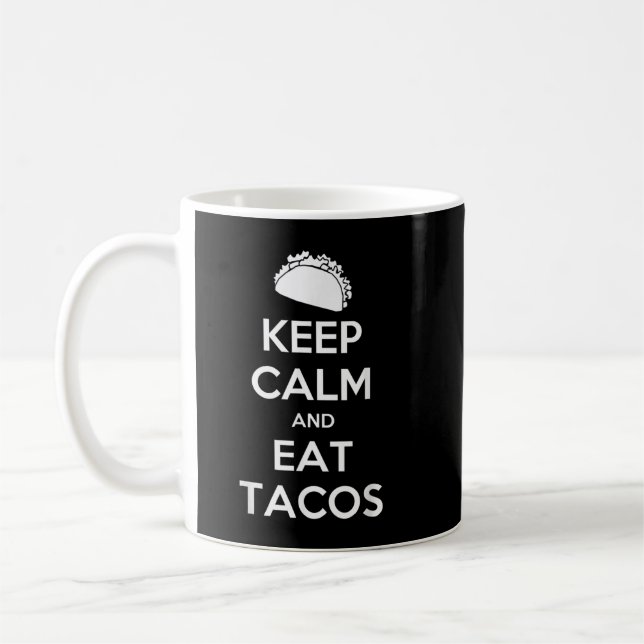 Taza De Café Keep Calm And Eat Tacos T-Shirt Christmas  (Izquierda)