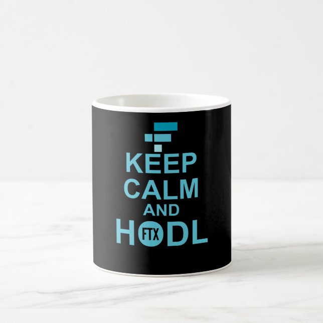 Taza De Café Keep Calm And Hodl FTX coin (Centro)