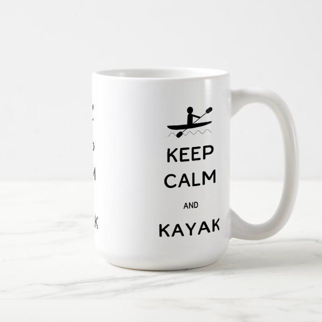 Taza De Café Keep Calm and Kayak (Derecha)
