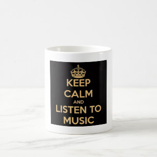 Taza De Café Keep calm and listen to music mug