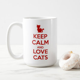 Taza De Café Keep Calm and Love Cats