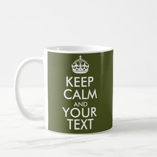 Taza De Café Keep Calm Mug Custom Design Personalized Gift (Izquierda)