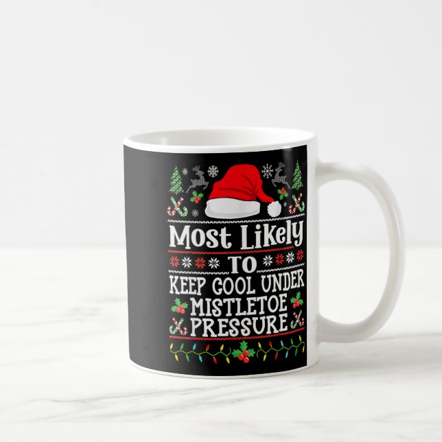 Taza De Café Keep Cool Under Mistletoe Pressure - Christmas Chi (Derecha)