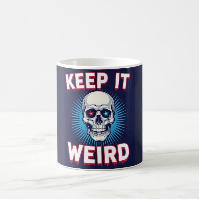 Taza De Café Keep It Weird Skull  (Centro)