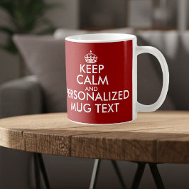 Taza De Café KeepCalm Mugs | Plantilla personalizada