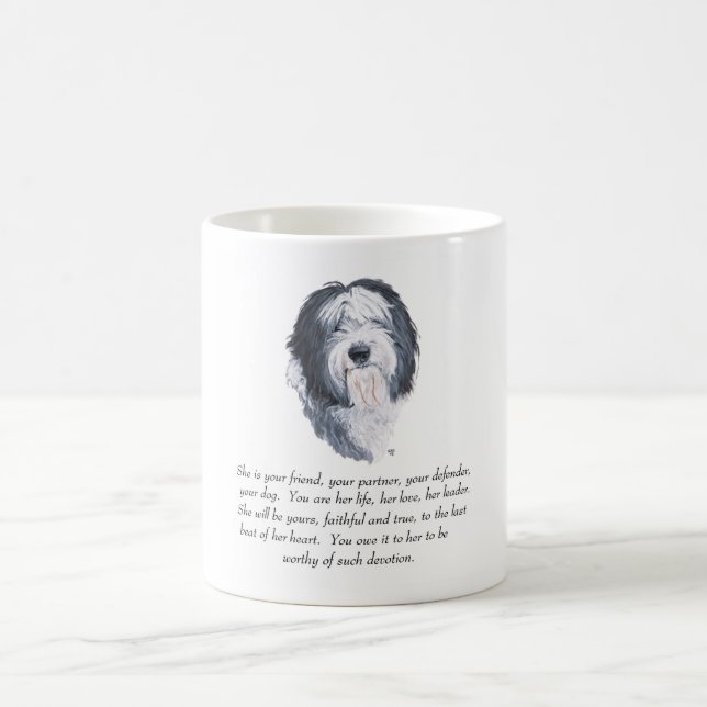 Taza De Café Keepsakes Old English Sheepdog (Centro)