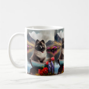 Taza De Café Keeshond sobre un remo: una aventura escénica