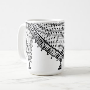 Taza De Café Keffiyeh palestino Scarf tejido tradicional