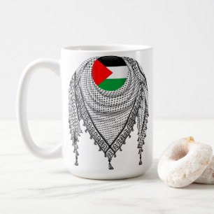 Taza De Café Keffiyeh palestino Scarf tejido tradicional