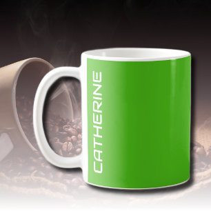 Taza De Café Kelly Green Solid Color Personalizado