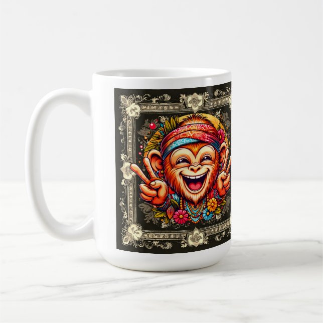 Taza De Café  "Kelly the Chill Monkey Mug" (Izquierda)