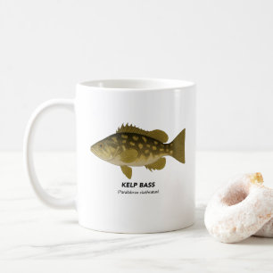 Taza De Café Kelp Bass - Animales marinos de California