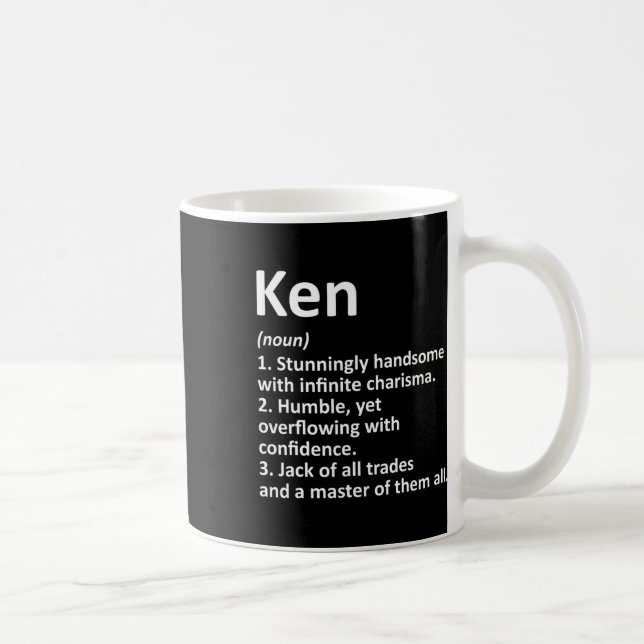Taza De Café Ken Definition Personalized Name Fun Birthday Gift (Derecha)