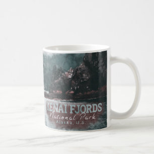TAZA DE CAFÉ KENAI FJORDS WATERCOLOR - ALASKA ESTADOS UNIDOS