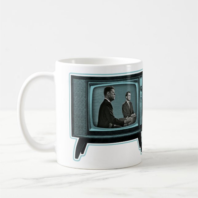 Taza De Café Kennedy Nixon Debate televisivo de 1960 (Izquierda)