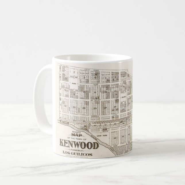 Taza De Café Kenwood California Map MUG (Anverso izquierdo)