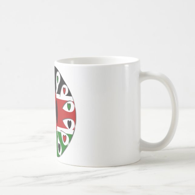 Taza De Café Kenya: Motif de arte de la bandera (Derecha)