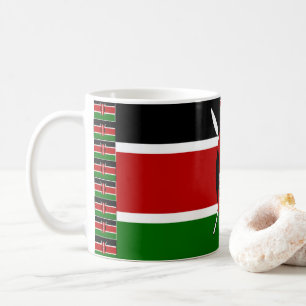 Taza De Café Kenya Seamless Flags Borde tramas de arte