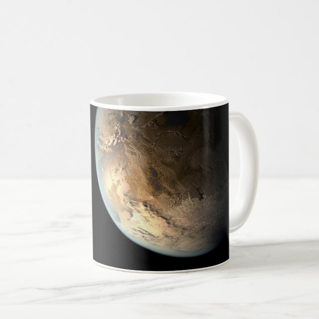 Taza De Café Kepler-186f Orbitando Una Estrella Distante. (Anverso derecho)