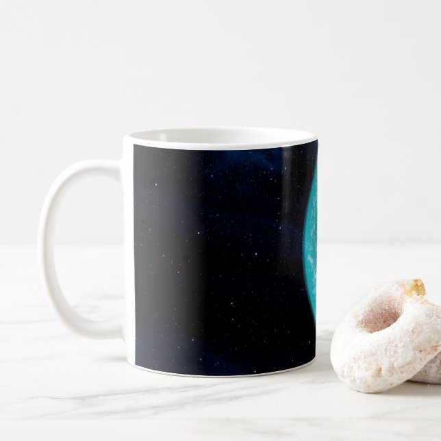 Taza De Café Kepler 22b, un planeta extrasolar. (Con donut)