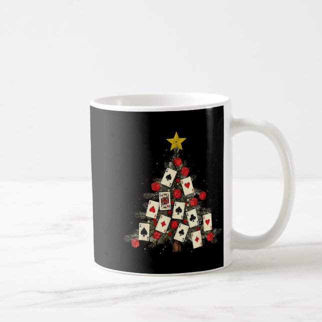 Taza De Café Ker Cards Christmas Tree Gambling Funny Xmas Men  (Derecha)