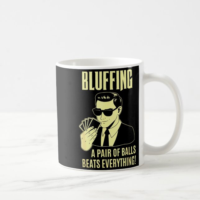 Taza De Café Ker Player Texas Hold'em Night - Bluffing Funny Ke (Derecha)