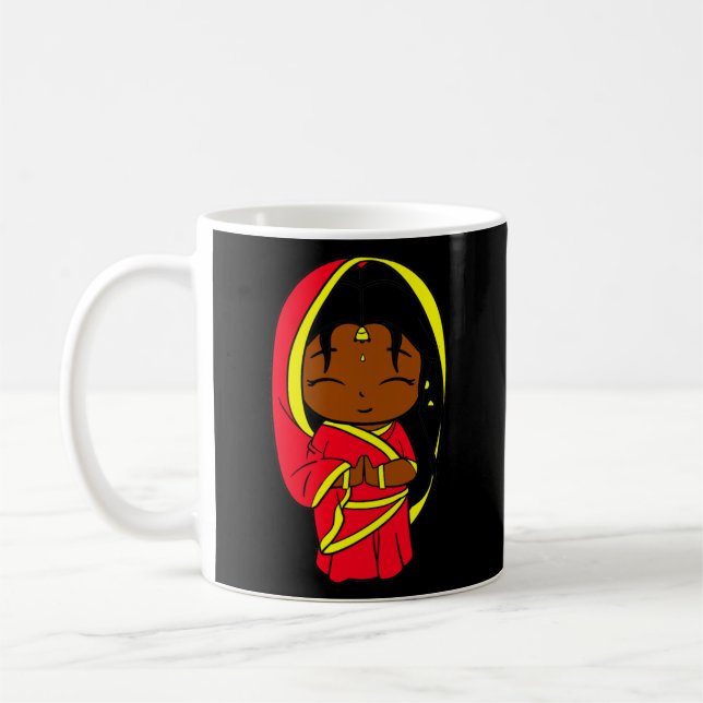 Taza De Café Keralite Malayali chica india de Malayalam en sare (Izquierda)