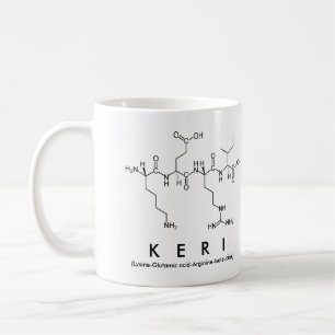 Taza De Café Keri peptide name mug