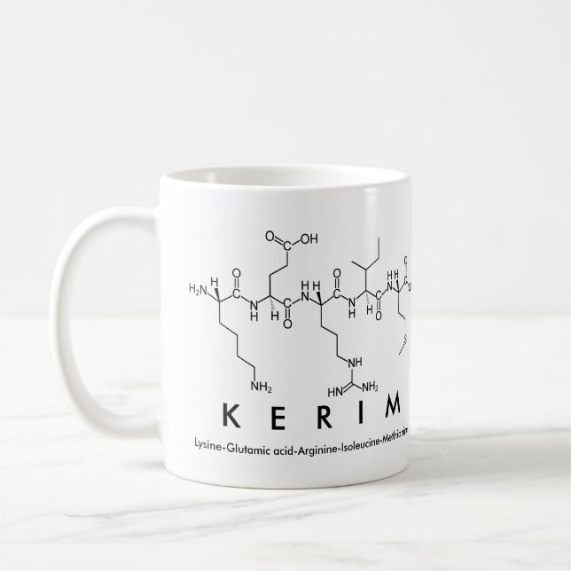 Taza De Café Kerim peptide nombre mug (Izquierda)