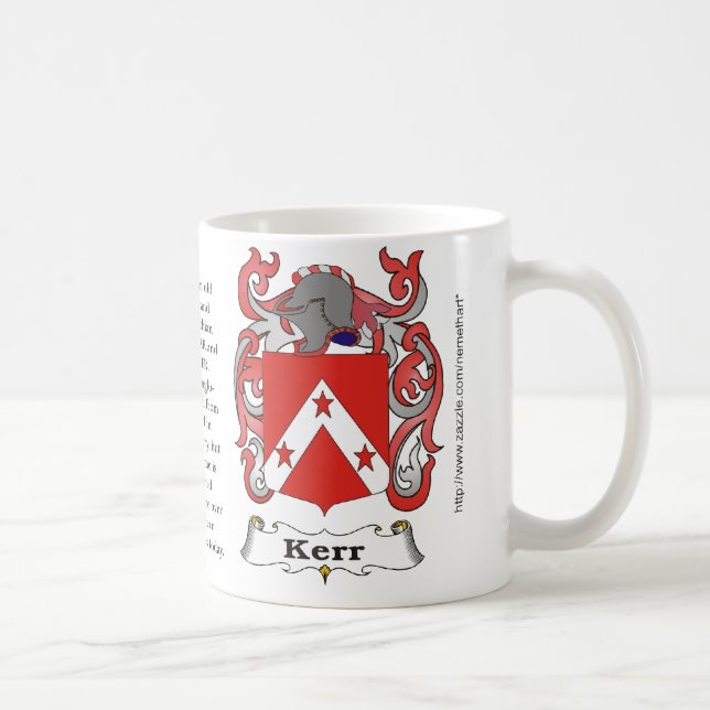 Taza De Café Kerr, el origen, significado y el escudo (Derecha)